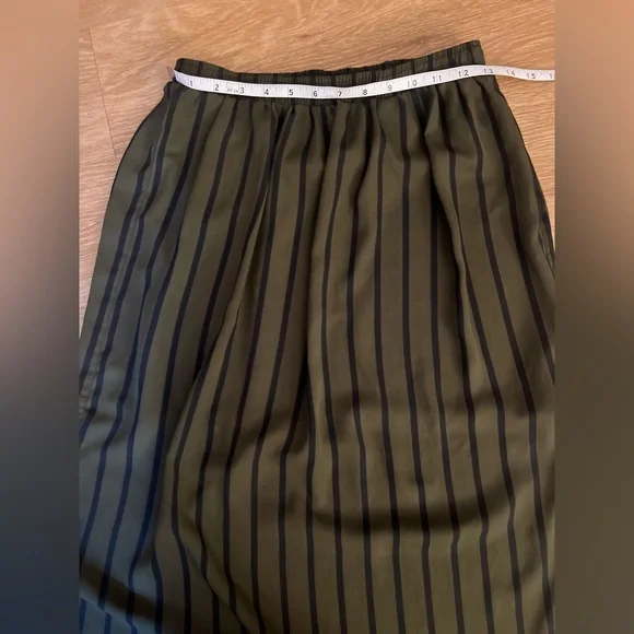 Forever 21 Striped Dark Green Maxi Pencil Skirt - Picture 3 of 7